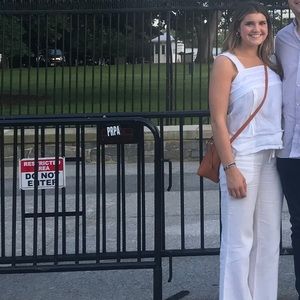 JCrew White Linen Top Size 4